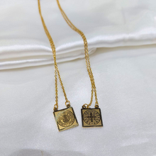 Escapulários Em Aço Dourado