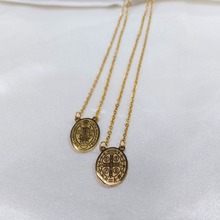 Escapulários Em Aço Dourado