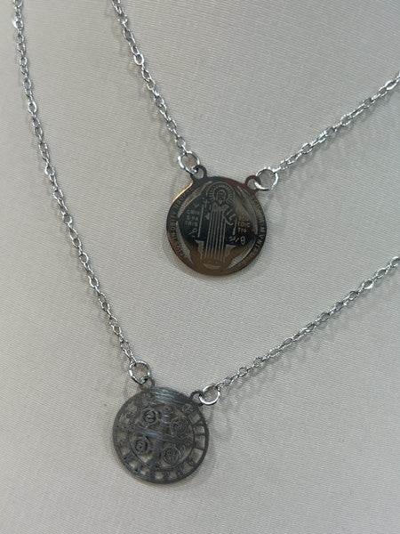 Escapulários prata - aço inoxidável