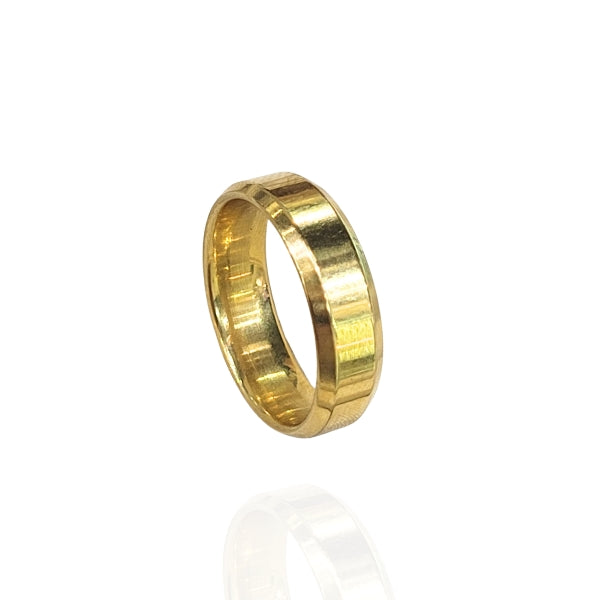 Aliança Lisa Dourada Chapa 4mm - Aço Inox