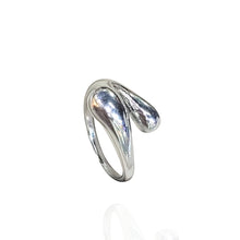 Anel Orgânico Gota Prata Inox