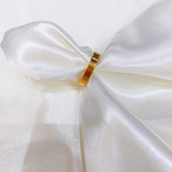 Anel Chapa Inox Dourado