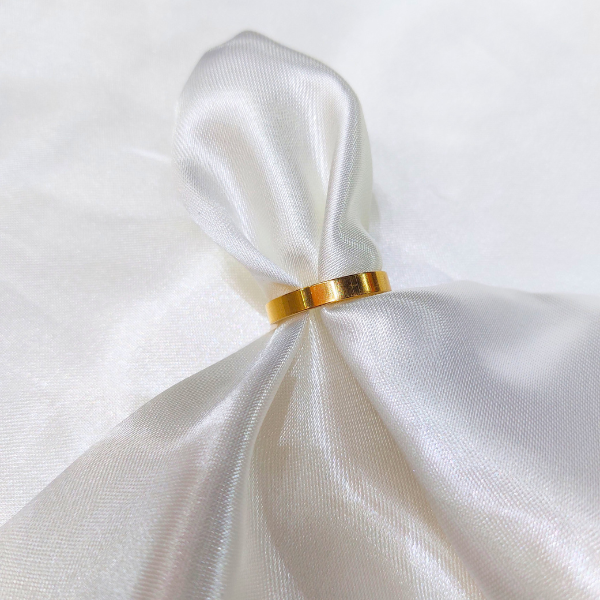Anel Chapa Inox Dourado
