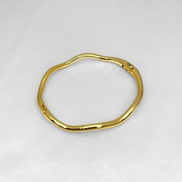 Bracelete Onda Dourado Verniz Italiano