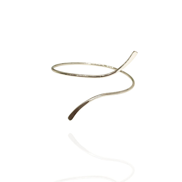 Bracelete Antebraço Minimalista Prata Aço Inox Antialérgico