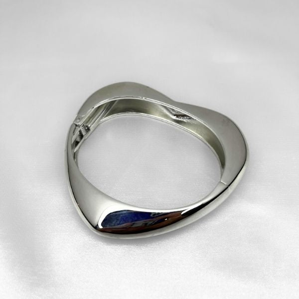 Bracelete Coração Bold Prata Inox