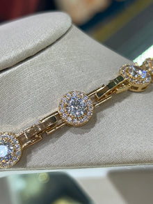 Colar Riviera Circular Dourado Folheado a Ouro 18k