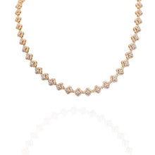 Colar Trevo Dourado Cravejado - Folheado