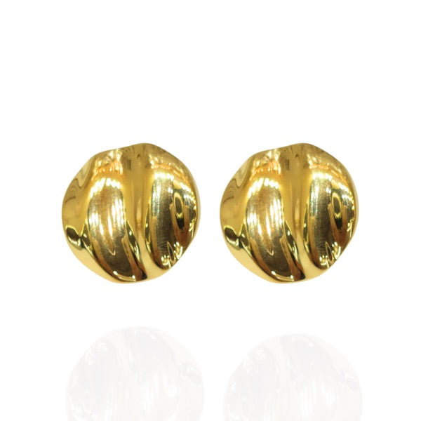 Brinco Orgânico Circular Dourado - Aço inoxidável