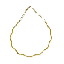 Colar Aro Onda Dourado - Semijoia