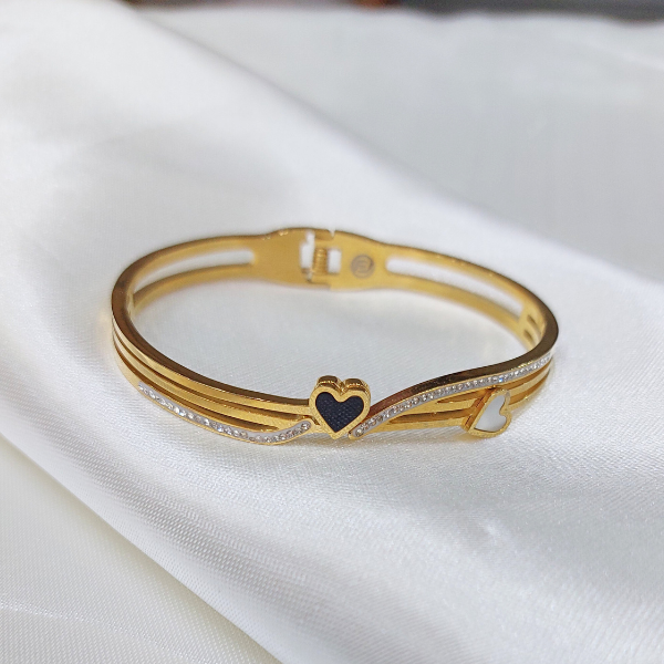 Bracelete Coração em Aço Inox