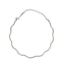 Colar Aro Onda Prata - Semijoia