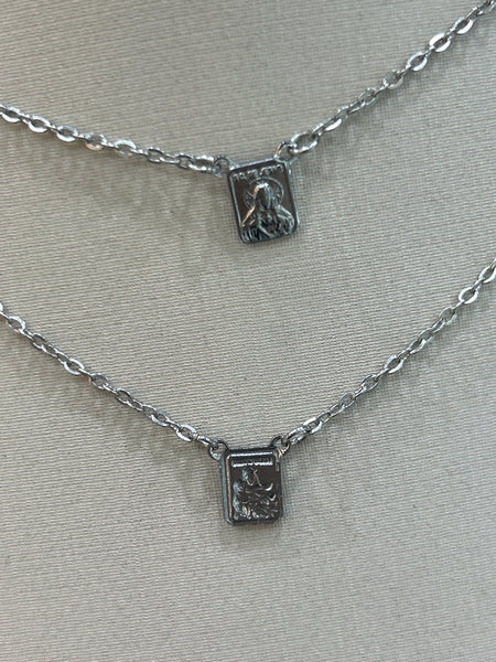 Escapulários prata - aço inoxidável