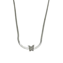 Colar Malha Borboleta Aço Inox - Prata