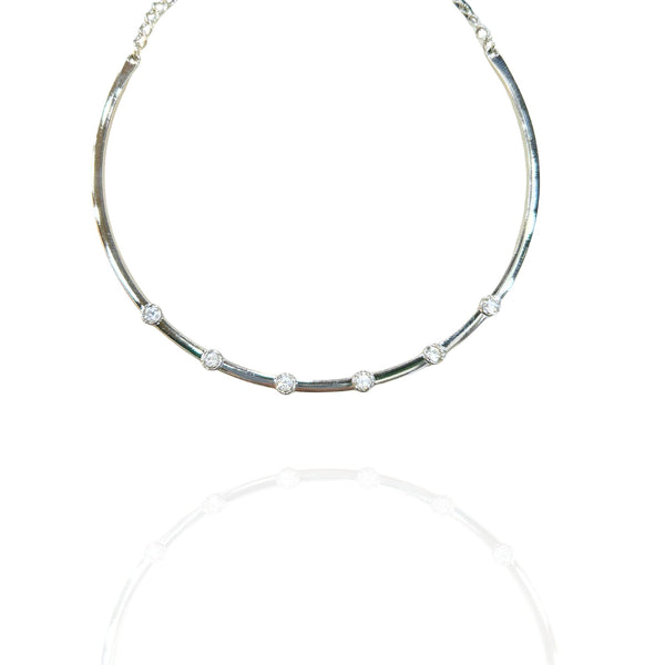 Colar Aro Ponto de Luz prata – Semijoia