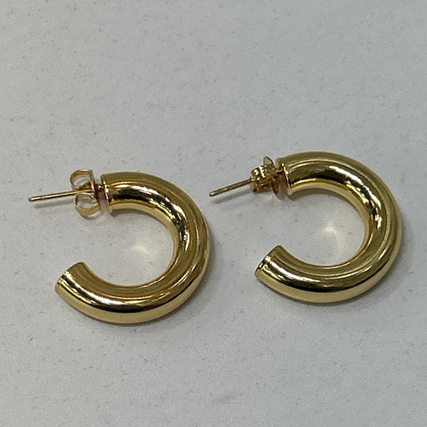 Argola Oval Bold Dourado - Aço Inoxidável
