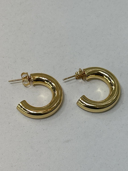 Argola Oval Bold Dourado - Aço Inoxidável