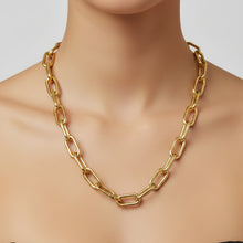 corrente com elos circulares médios dourado folheado a ouro 18k