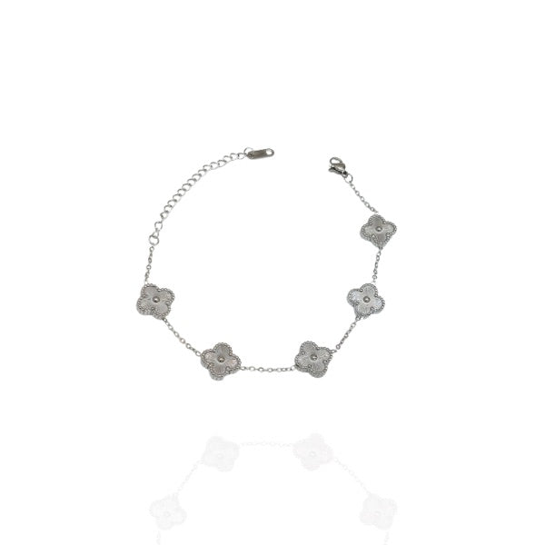 Pulseira Trevo Prata