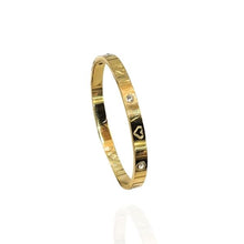 Bracelete Corações com Cristais – Aço Inox