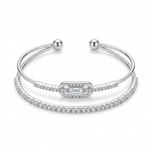 Bracelete Elo de Luz cravejado prata - Folheado