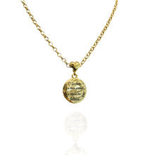 Colar Salmos 23:1 Dourado Folheado a Ouro 18k