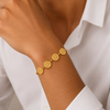 pulseira são bento dourada aço inoxidável