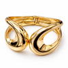 Bracelete Dois Elos Vasado Folheado Ouro 18k