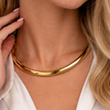 Colar Aro Liso chapado Dourado Semijoia