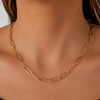 Colar Elos finos e longos dourado semijoia
