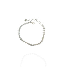 Pulseira ponto de luz cravejada- Folheado a prata