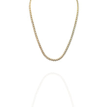 Colar Riviera Cravejada Dourado Folheado Ouro 18k