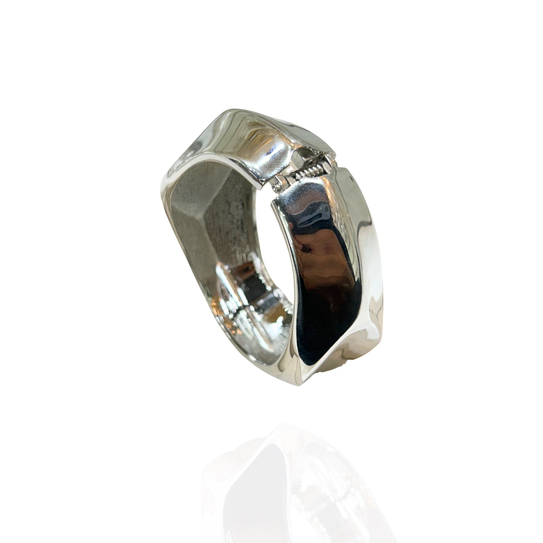 Bracelete Orgânico Bold prata - Folheado