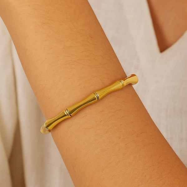 Bracelete Bambu orgânico - Semijoia