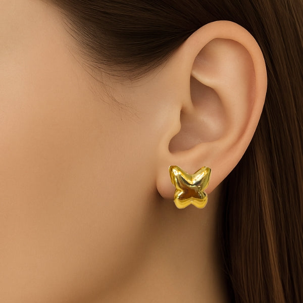 Mini Argola Borboleta - Aço Inoxidável