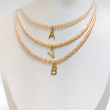 Colares Iniciais com Mini Cristais - Personalizado