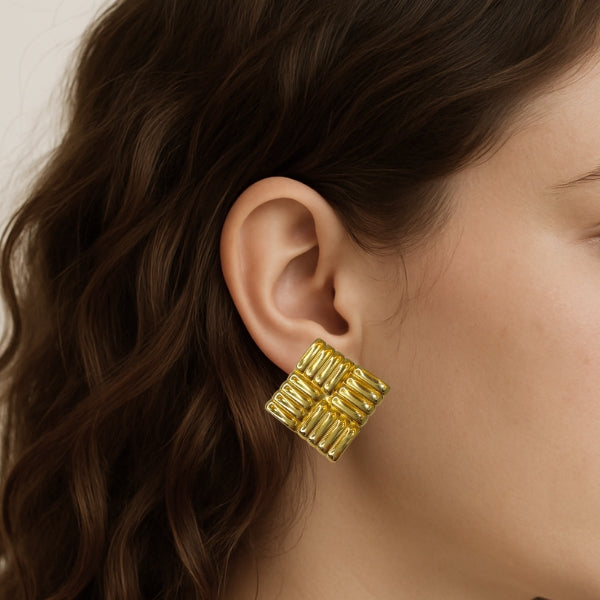 Brinco Quadrado - Aço Inoxidável