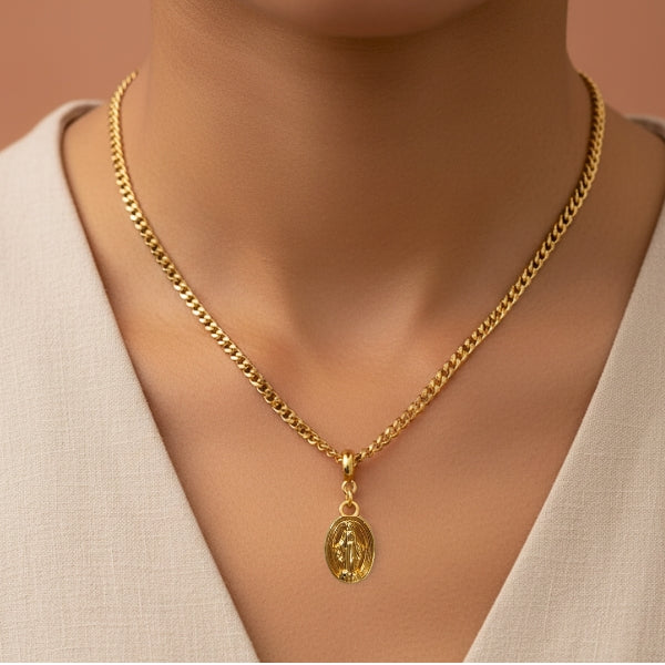 Colar Nossa Senhora das Graças - Semijoia