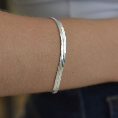 Pulseira fita inox - Prata