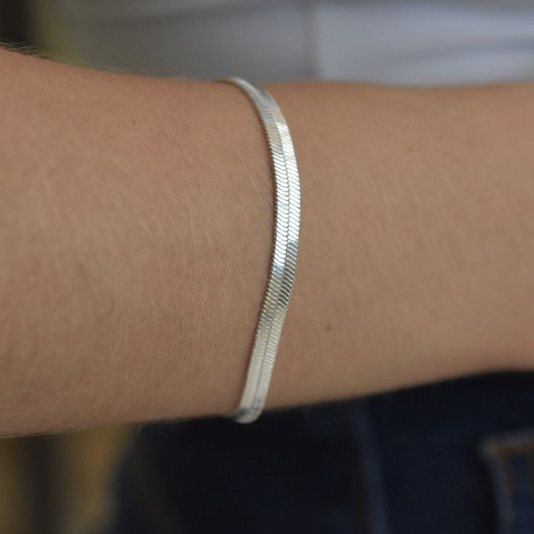 Pulseira fita inox - Prata