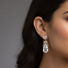 Brinco Cristal Gota - Folheado