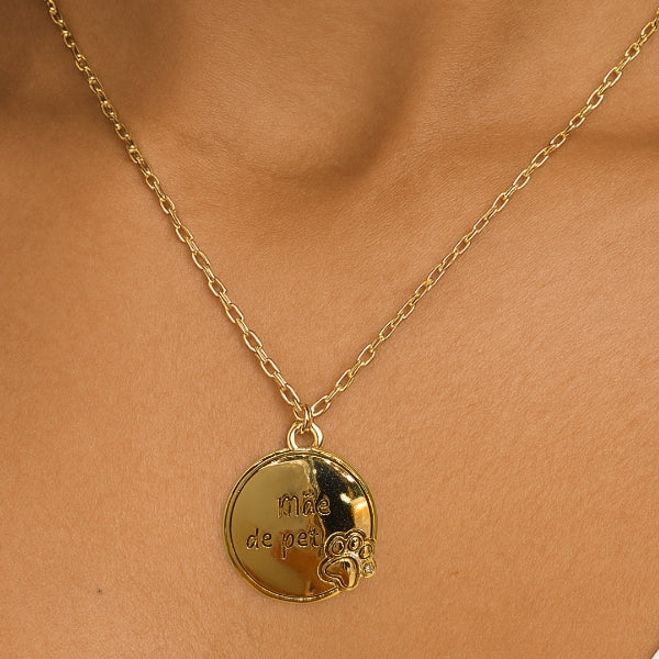 Colar Pingente Mãe de Pet - Semijoia