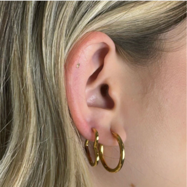 Mini Argola Dourada Inox P