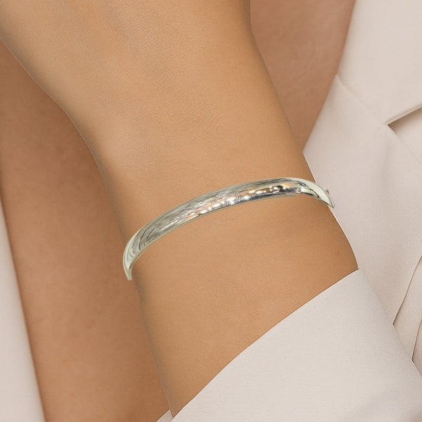 Bracelete Liso Prata - Aço inoxidável