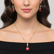 Conjunto Gota Ruby - Semijoia