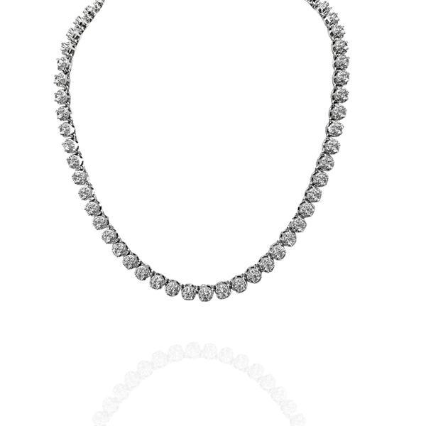 Colar Riviera Circular Cravejada prata - Folheado