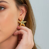 Brinco Estrela do Mar Dourado Folheado 18k