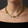 Colar Elos Quadrados dourado semijoia