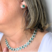 Conjunto Riviera Verde Folheado a Prata