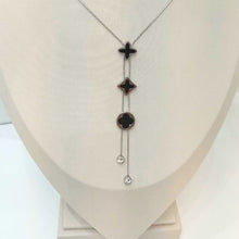 Colar Trevo Gravatinha Prata Aço Inoxidável